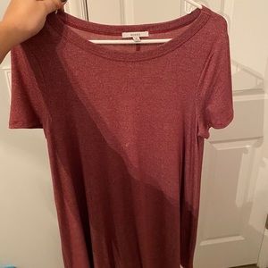 Red mini T-shirt dress